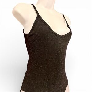 American Apparel Sparkling Black Bodysuit